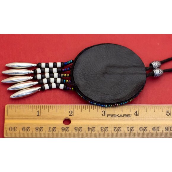 26 inch, Vintage Bohemian Floral Oval Tassel Necklace - F38 - Picture 3 of 3